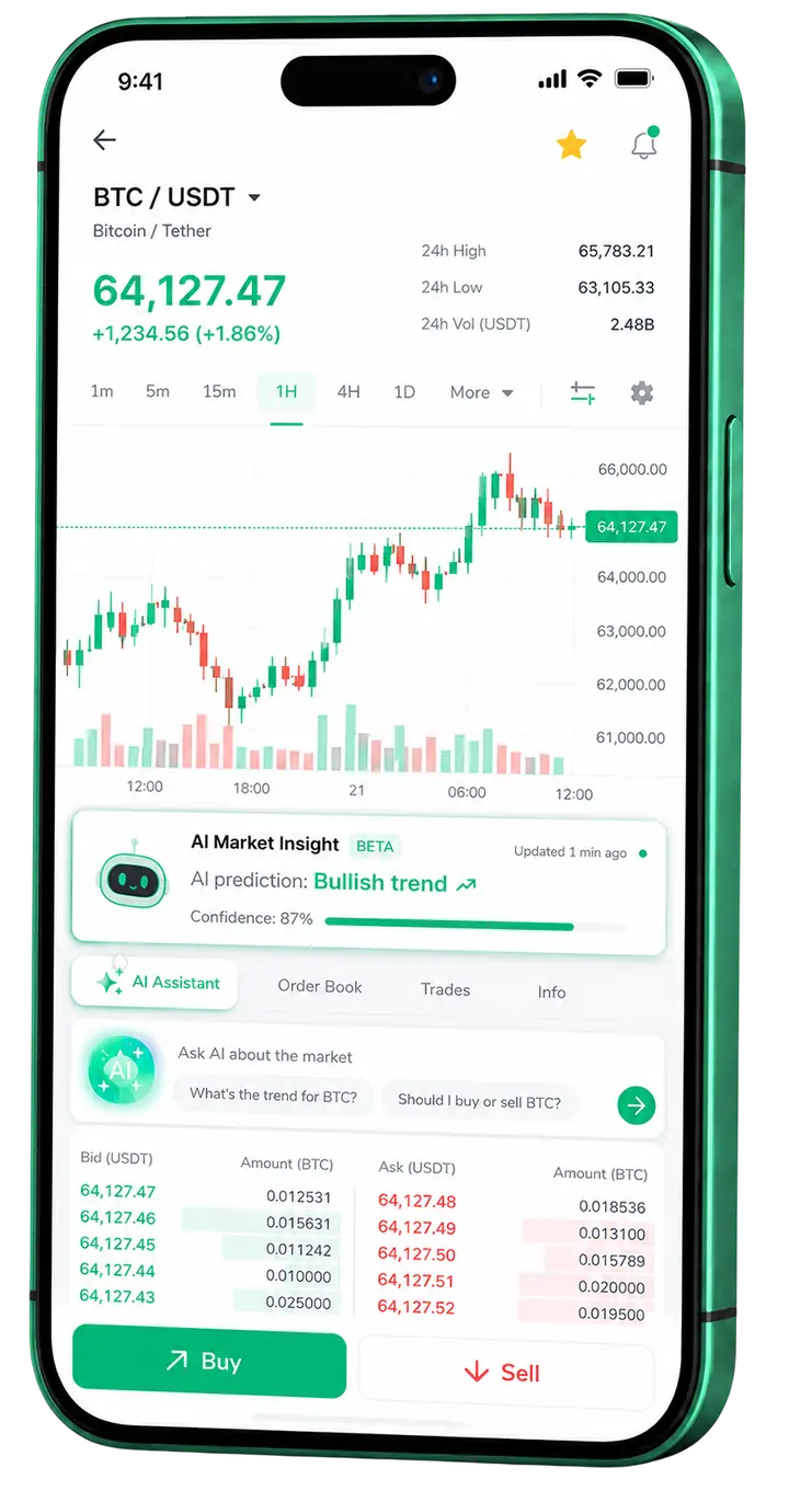 Zeta Patrimencia — app móvil Pantalla móvil de trading en Zeta Patrimencia